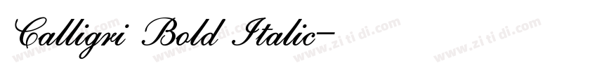 Calligri Bold Italic字体转换